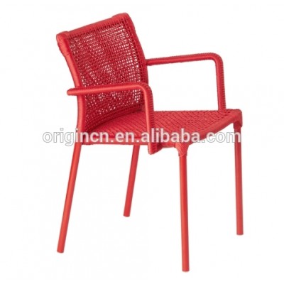 Arm designed latest rope design home decorative outside leisure furniture outdoor chairs garden